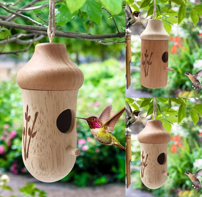 Nichoir à Oiseaux En Bois - Nid Pour Petits Oiseaux (Moineaux, Hirondelles) - Décoration De Jardin 10x6 Cm - 6