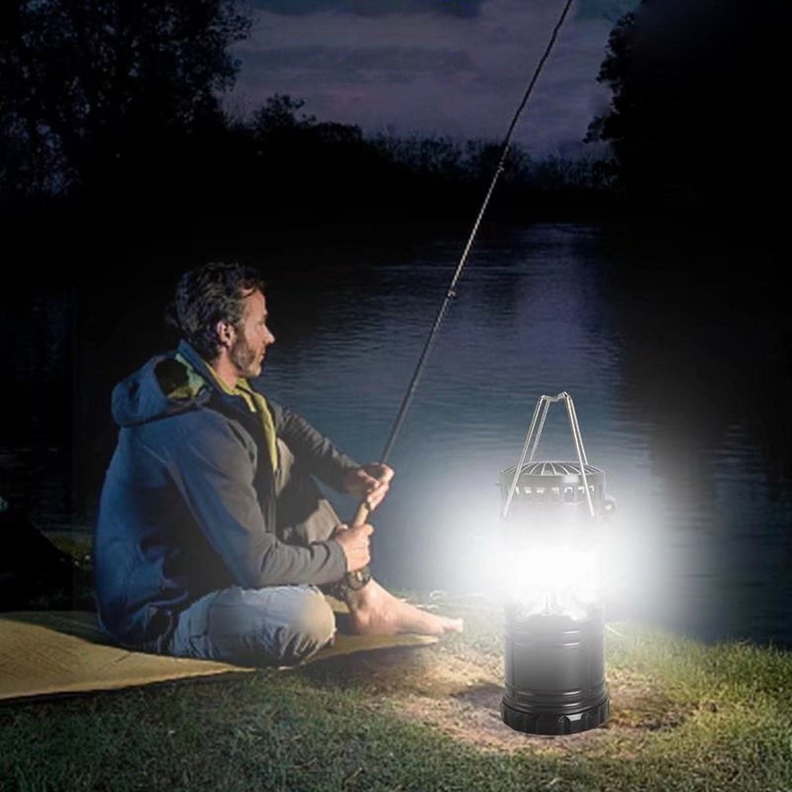 Lampa kempingowa przenośna lampa kempingowa LED wentylator sufitowy namiot na zewnątrz latarka ręczna USB ładowalna wodoodporna wyszukiwanie