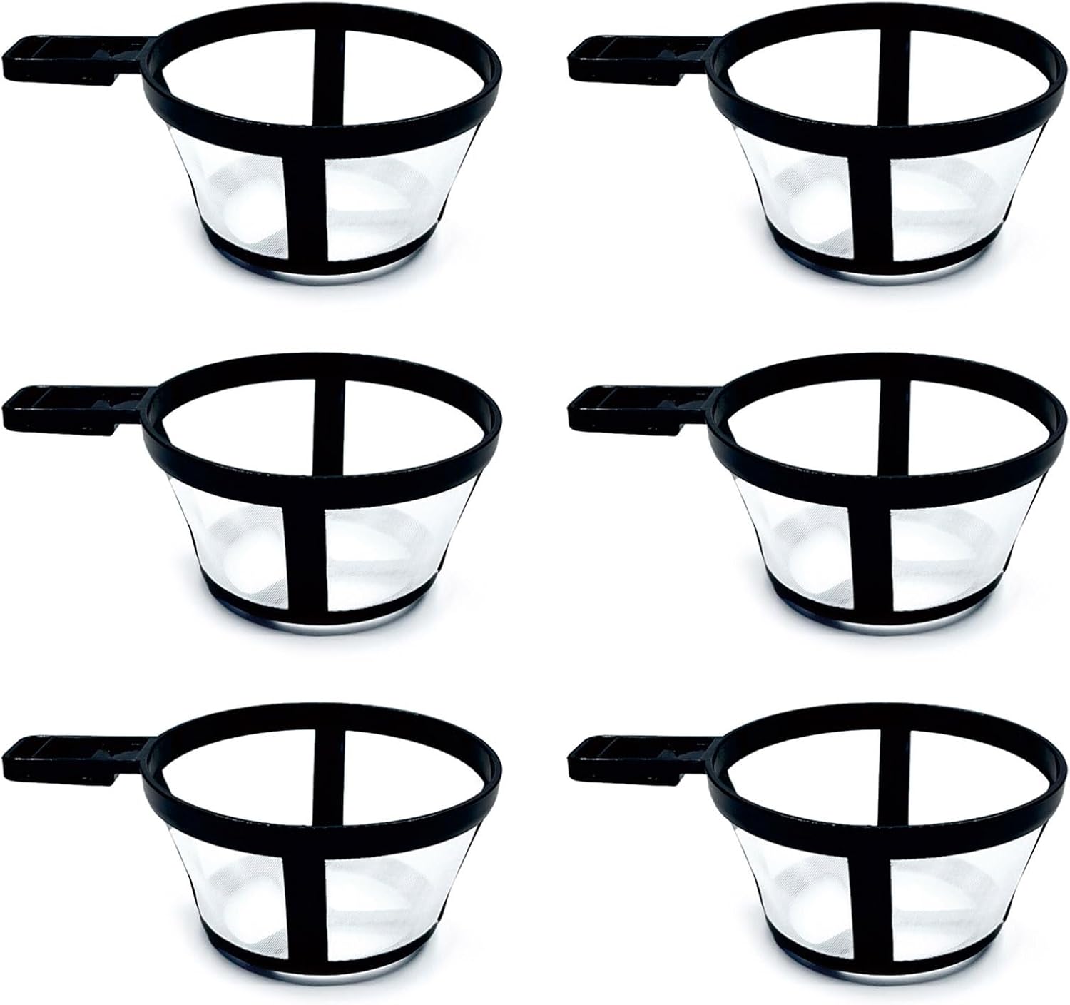 6Pcs User Friendly Nylon Coffee Basket for Coffee Maker and Brews Enhancing Permanent Filter