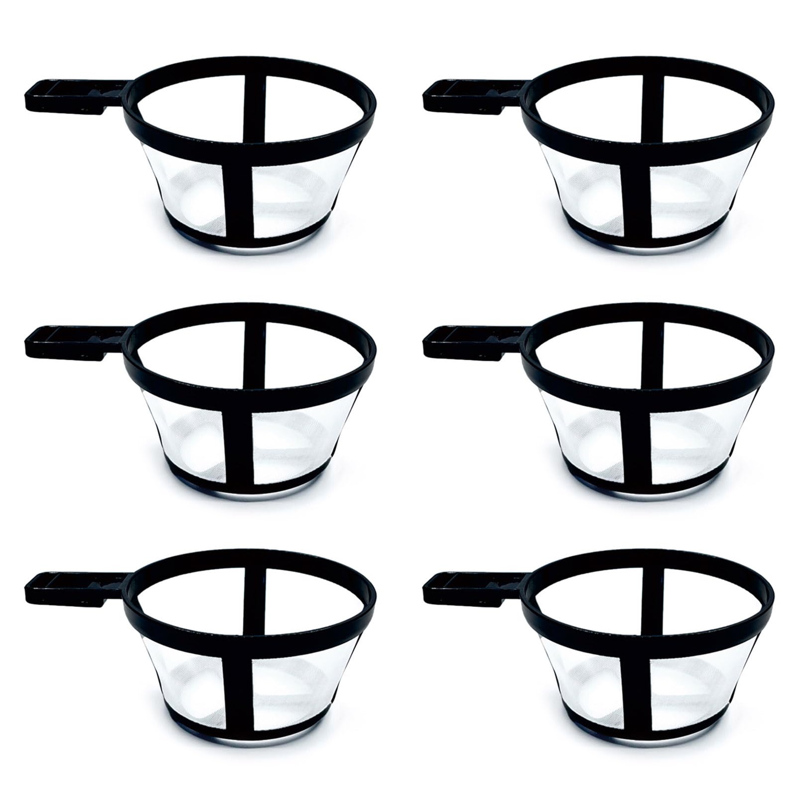 MICFENY 6Pcs Reusable Nylon Coffee Permanent Basket for Coffee Maker and Brews Ideal for Home or Cafes Use