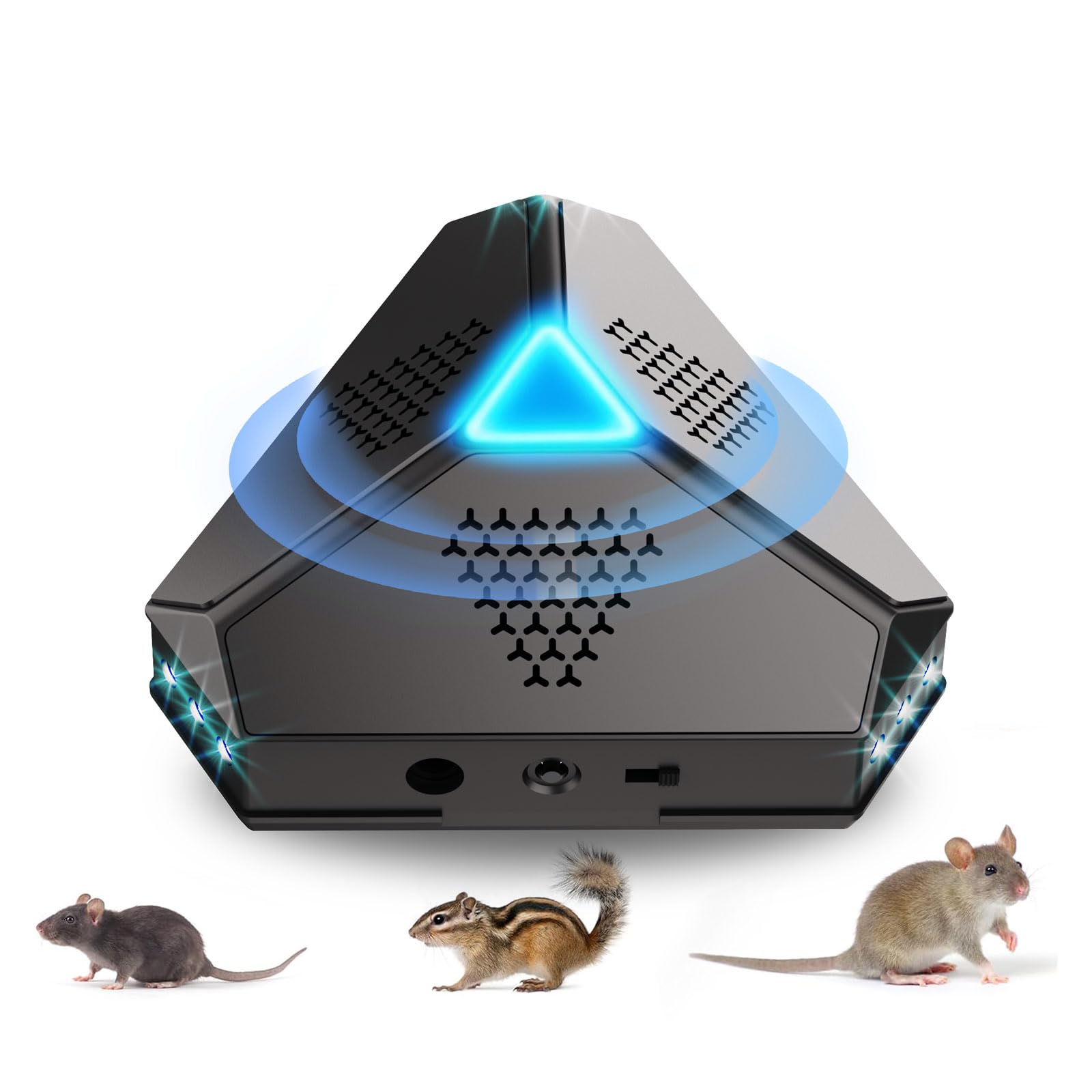 ABS Mäuseabwehr, Ultraschall für Ratten,Maus und Ratten mit LED-Licht, Ultraschall-Abwehrmittel für Mäuse, Nager, Schädlinge,Spinnen, Motten,Ameisen
