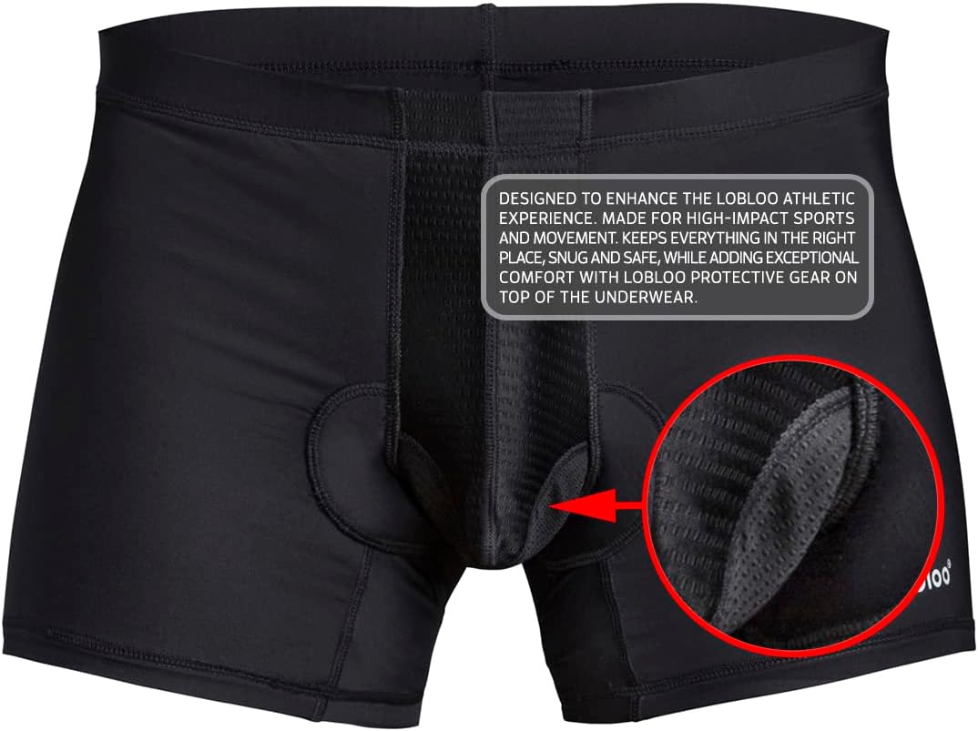 lobloo Men’s Athletic Protection Underwear Supporter, Padded with Compression, XS-XL