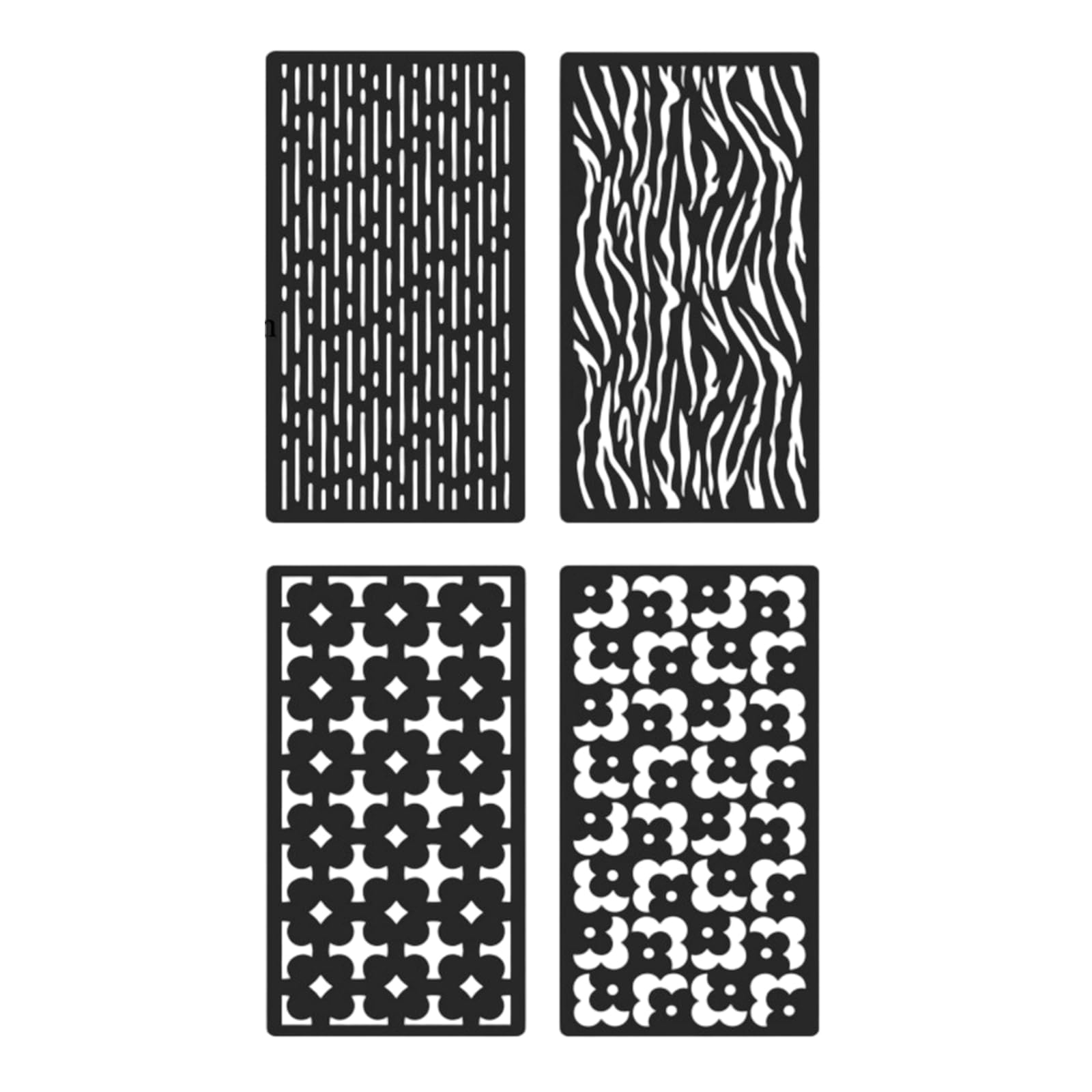 RGYBAO 4 Pcs Plant Stencils for Crafting, Hollow Out Flower Drawing Templates for Scrapbook & Journal Art Plant Drawing Stencil Flowers Scrapbook