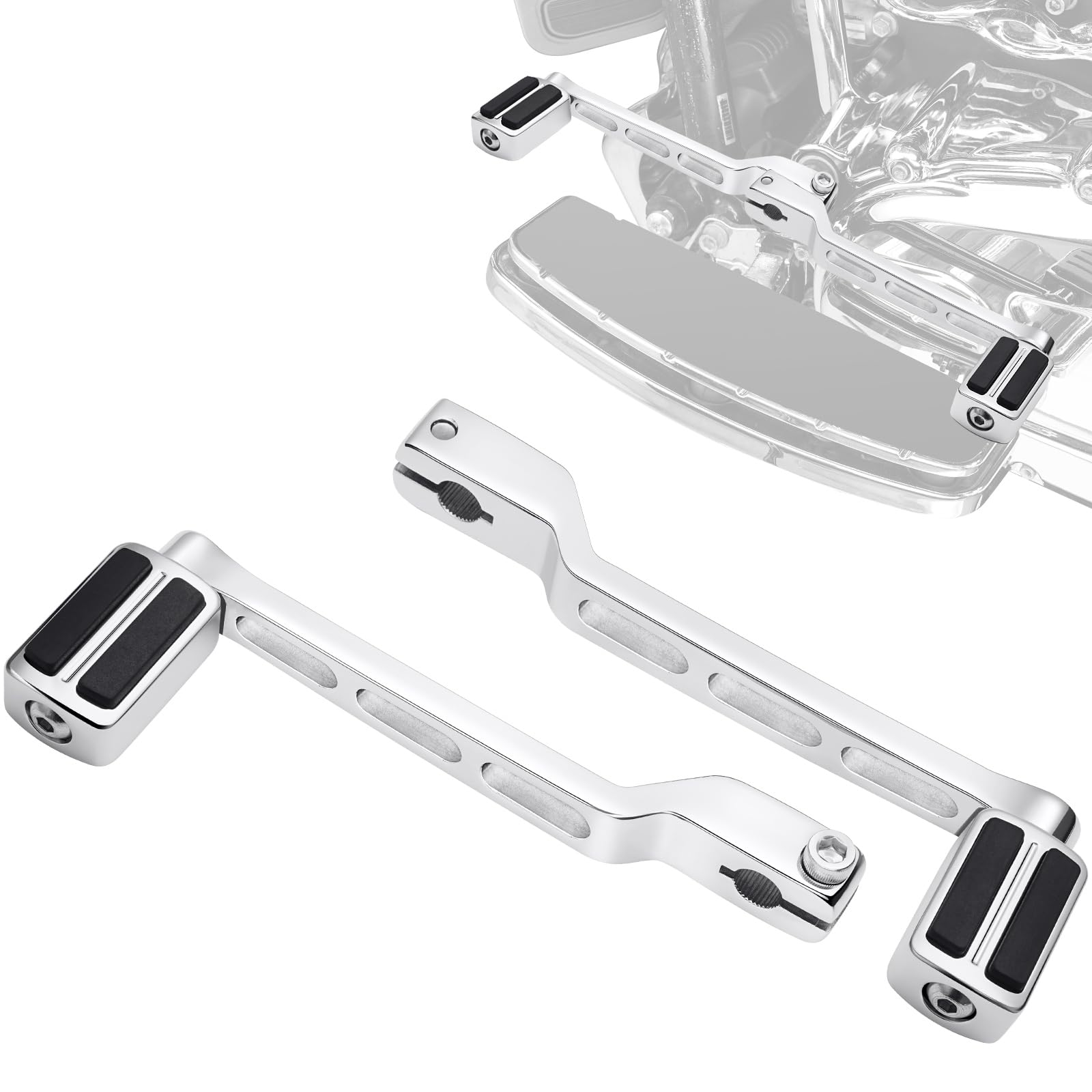 Benlari Shifter Lever Pegs, 304 Stainless Steel Heel Toe Shift Pegs Fit for Harley Touring Street Glide Road Glide Road King Electra Glide 1988-2024, FL Softail 1986-2017, Trike 2008-2024, Chrome