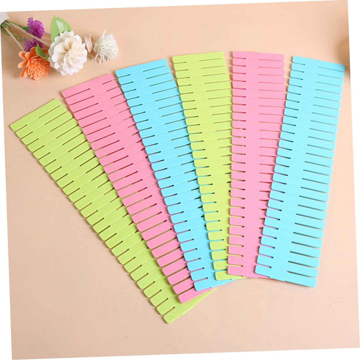 Divisori per Cassetti Regolabili 32 Pezzi in Pp Blu | Organizzazione Ordinata, per Cucina e Biancheria, Formato 32, 4x7cm, Separazione Modulare