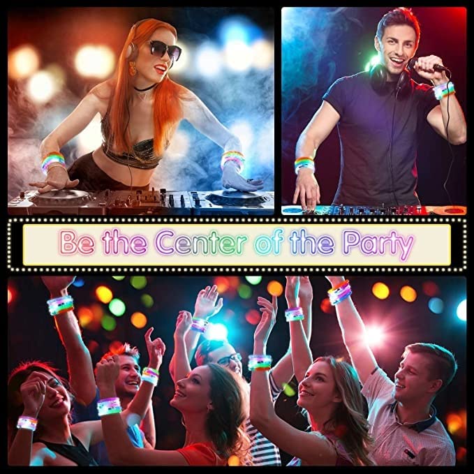 Neon LED Bangles for Parties - Pack of 2