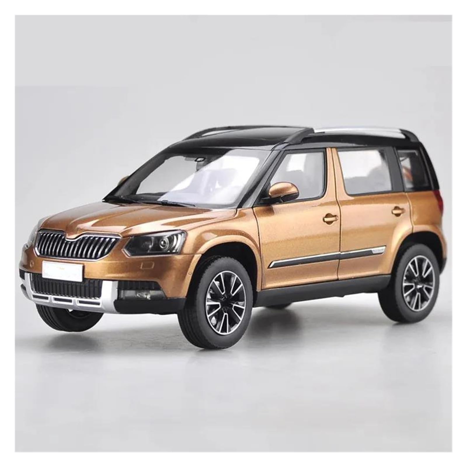 BANKOTO Diecast Car 1:18 For SKODA For Yeti SUV Alloy Car Model Diecast Metal Off-road Vehicles Collection Collectible Model(Brown)