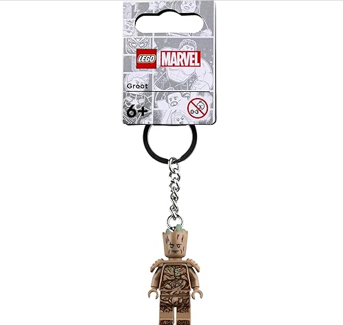 Miniatura 2 de LEGO Marvel - Llavero Groot, Marrón