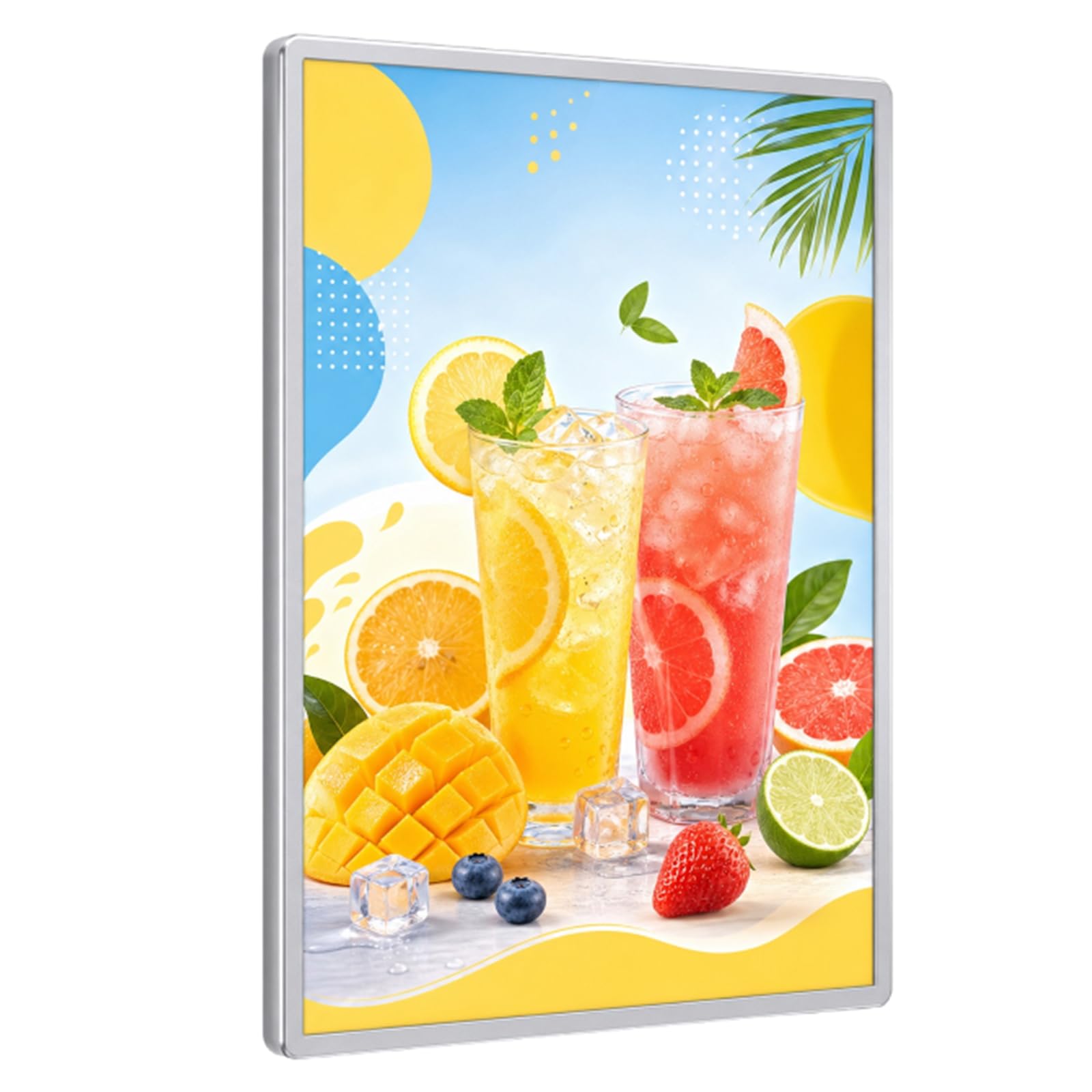 Pannello Menù retroilluminato a LED,Display Illuminato per Poster,Cornice per Poster illuminata a LED,Retroilluminato,Design Estraibile,per ristoranti,Negozi,Affari