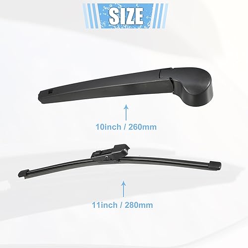 Miniatura 6 de ACROPIX Juego de repuesto de brazo de limpiaparabrisas trasero, calidad de fabricante original, apto para VW Golf MK7 HATCHBACK solo 2013-2020