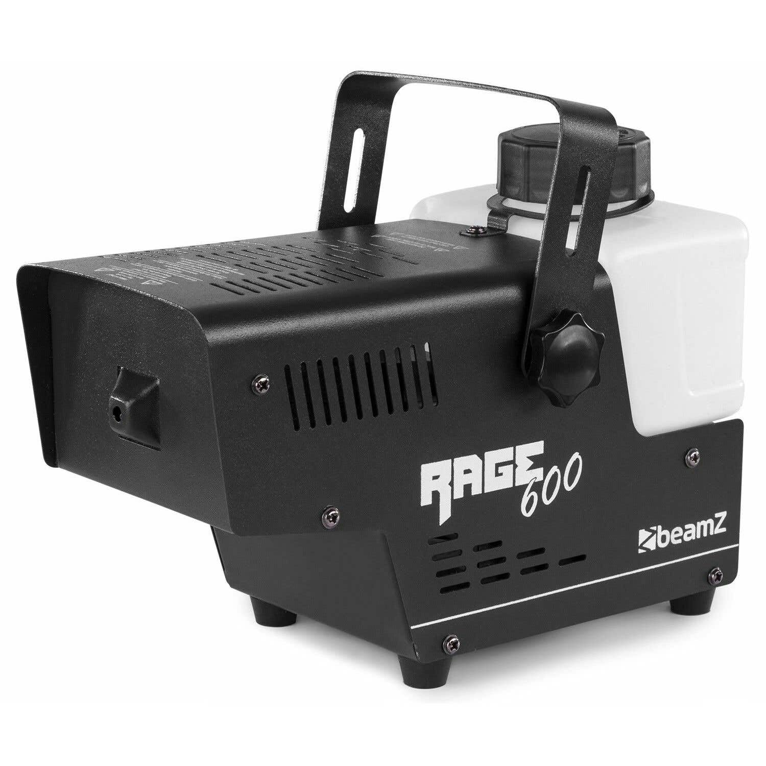 BeamZ RAGE600I Máquina de Humo con 5 Litros de Líquido de Humo, 600 Watt, Fogger, Máquina de Humo, Máquina de Niebla, Mando a Distancia con cable, Tanque de 0.5 Litros, Disco Fiesta DJs Eventos