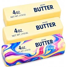 Butter Squishy Toy 3 Pack - Slow Rising Squishy Butter Stick, Lightly Scented Sweet Cream Squishies, 4 oz Look Soft Squeeze Toy, Sensory Stress Relief Fidget Toys for Kids Teens Adults, Party Favors