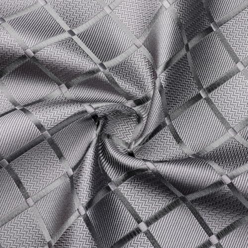 Image of Striped Plaid Polka Dot Mens Tie Formal Necktie Pocket Squares Ties Clips Cufflinks Classic for Men Set