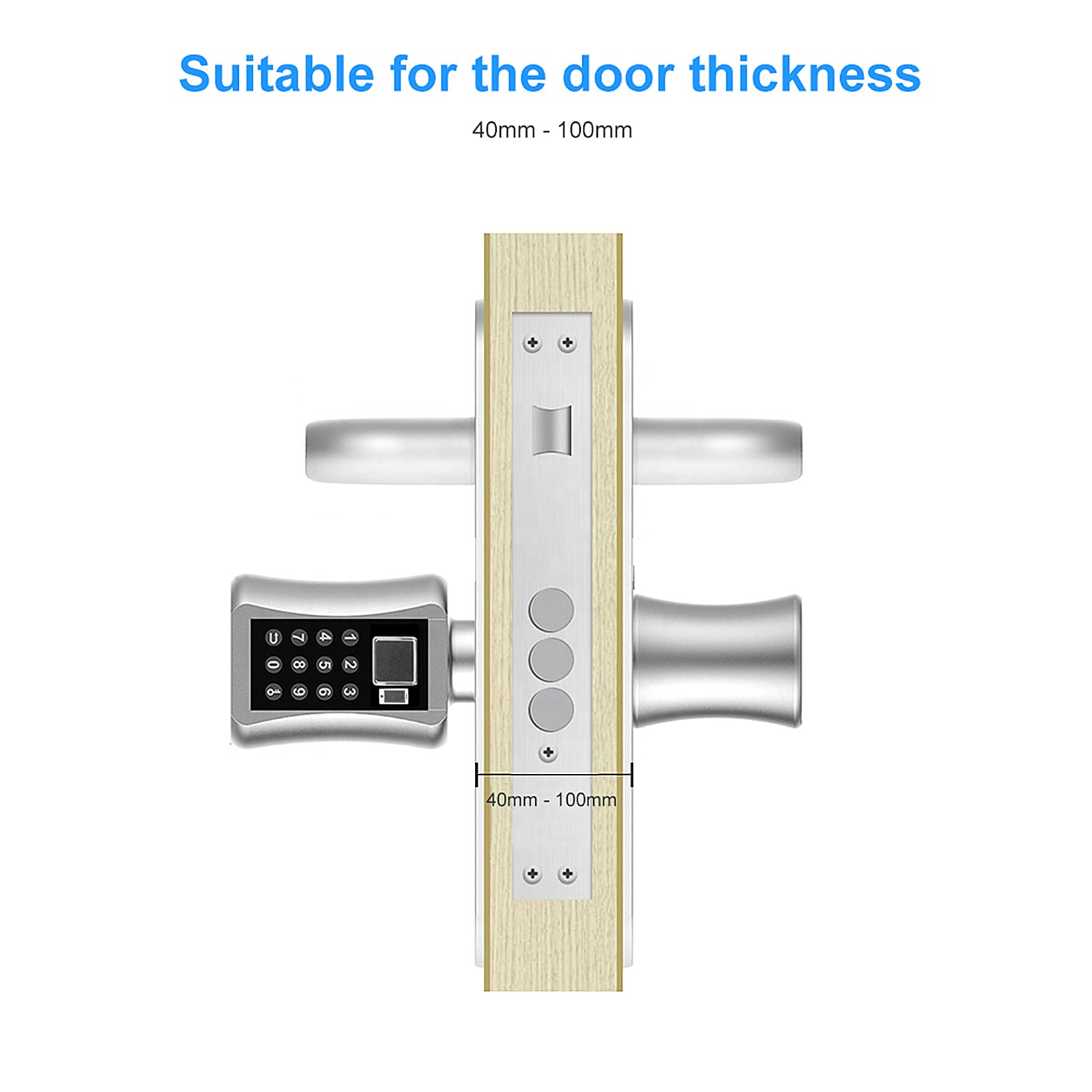 Smart Lock APP Keyless Electronic Door with Fingerprint BT Password Key Security Core