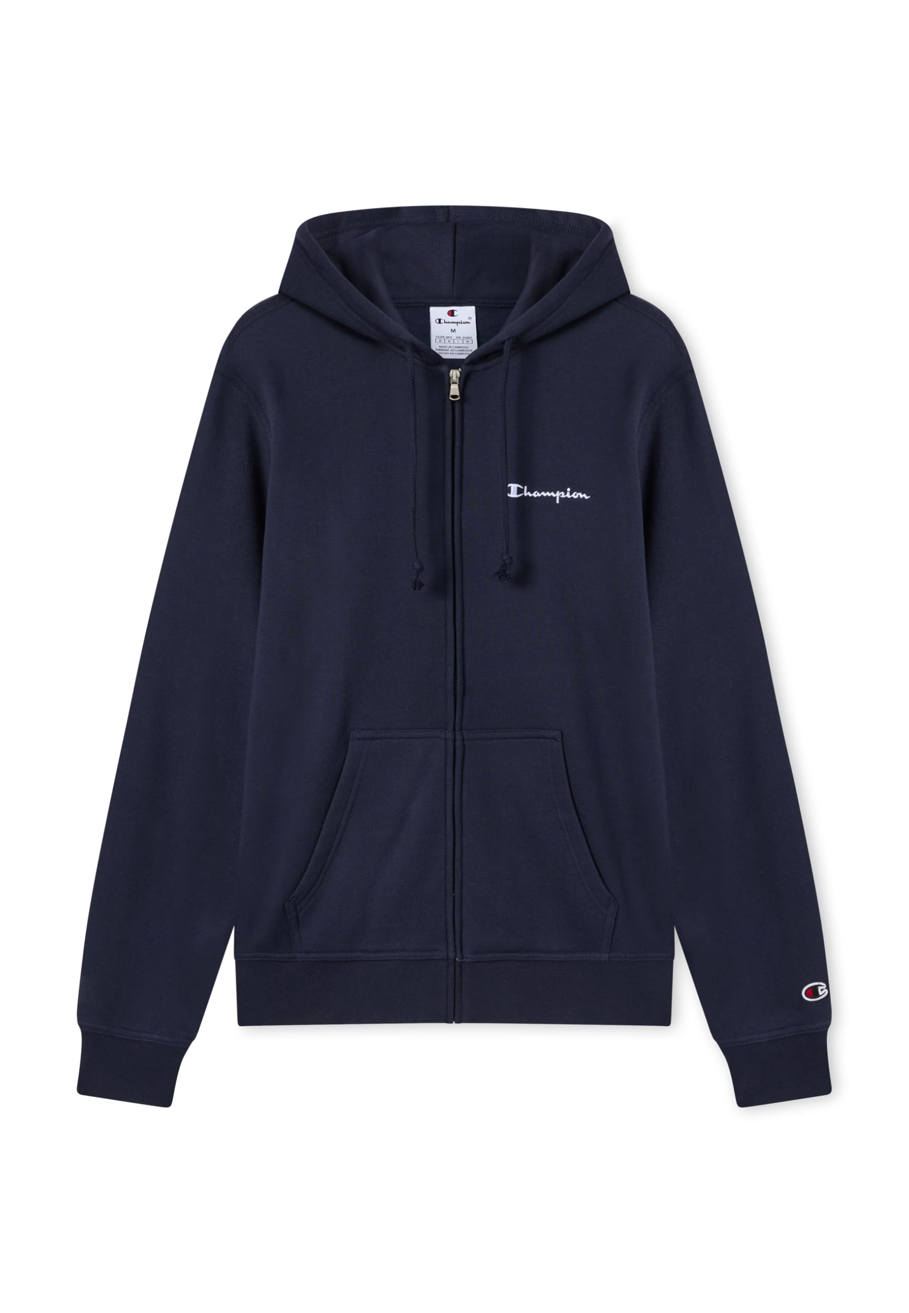 Champion Core Heritage Men Hoodie Full Zip Sweatshirt, Navy Blue
