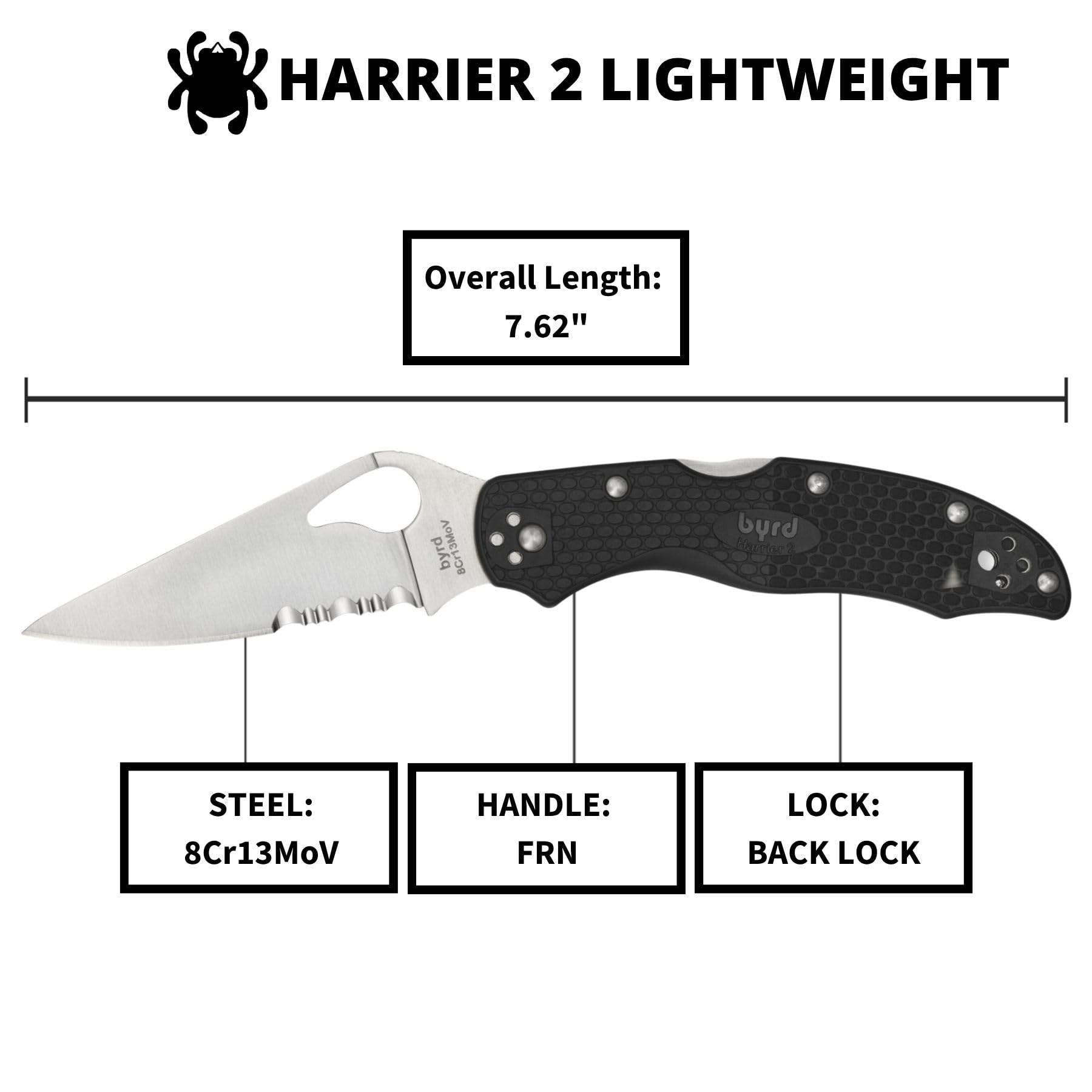 Spyderco BYRD KNIFE - Harrier 2 - BY01PSBK2