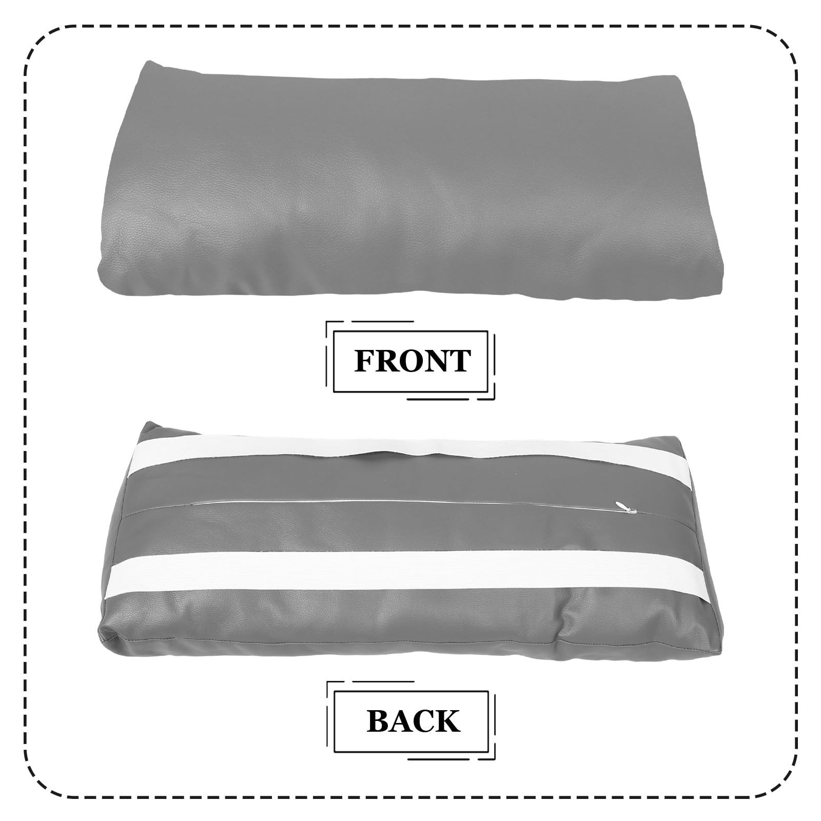 Cojín para Reposapiés Almohada de Cuello Largo PU Soporte Cómodo para Piernas y Rodillas, para Dormitorios y Ocio, Gris
