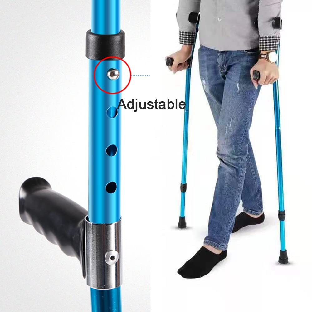 Składana kula, unisex kule przedramienia laska do chodzenia składane kule łokciowe regulowana wysokość ergonomiczny mankiet teleskopowe kule przedramienia lekkie/aluminium (rozmiar: X1)