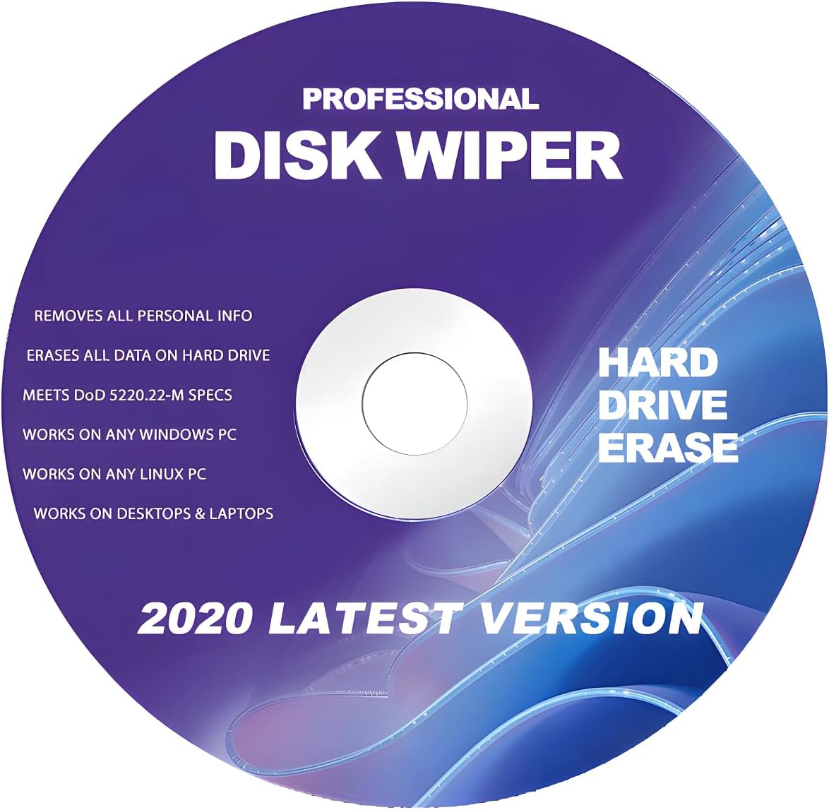 DVD For Hard Drive Disk Wiper 32/64 Bit - Compatible With Windows, Mac, and Linux – Hard Drive Eraser (Latest Version)
