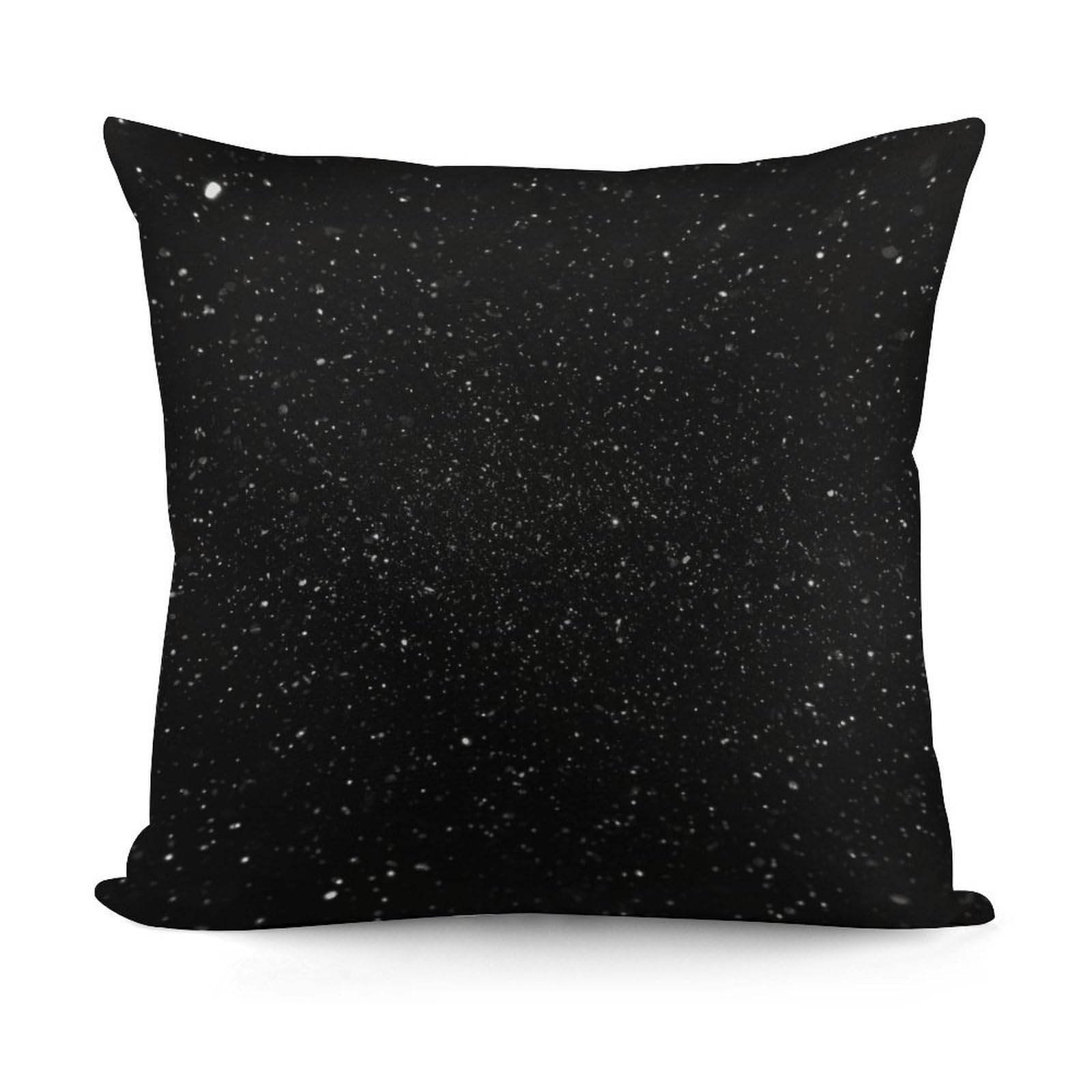 VstaDank Decorative Black Glitter Throw Pillow Covers Luxury Soft Pillowcases Fluffy Plush Accent Pillow Cases Personalized Square Lumbar Pillows Shells for All Seasons 18" X 18"