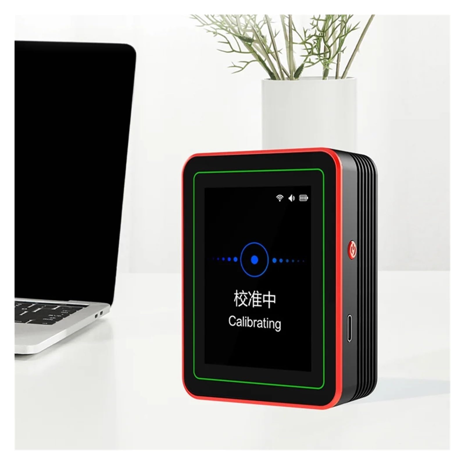 Monitor de calidad del aire, Detector De Calidad Del Aire WiFi 15 En 1, Pantalla TFT, Portátil For El Hogar, PM0.3 PM1.0 PM2.5 PM10 CO CO2 TVOC HCHO(Black)