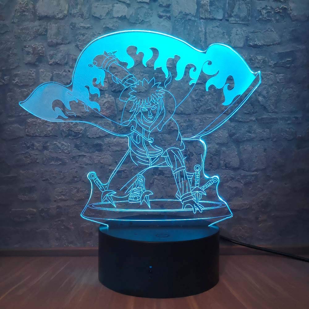Naruto Night Light 7 Color Changing LED Bedside Lighting Namikaze Minato Model Desk lamp Home Decor Bulbing Teen Xmas Bulb