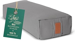 Yogabolster »Paravati« 67cm x 13cm | Gefüllt mit Bio-Dinkelspelz (KBA) oder Bio-Buchweizenschalen (KBA) | Yogakissen mit waschbarem Bezug | Sitzkissen & Zafukissen für Yin Yoga
