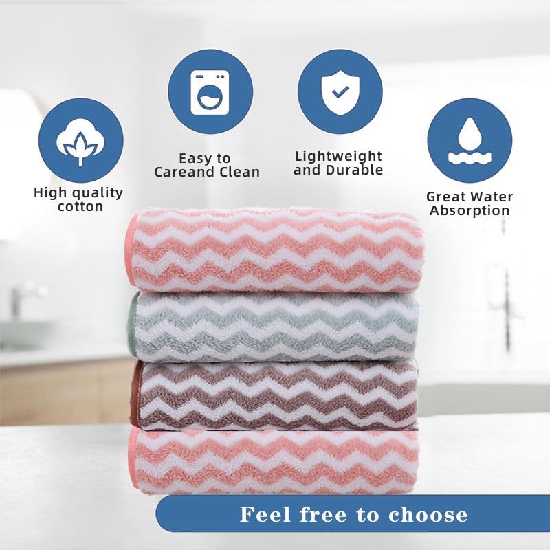 Venvintra Microfiber Hand & Face Towels, Soft Absorbent Quick Dry Towels for Bathroom, Kitchen, Gym & Daily Skin Care(Set of 5) 3