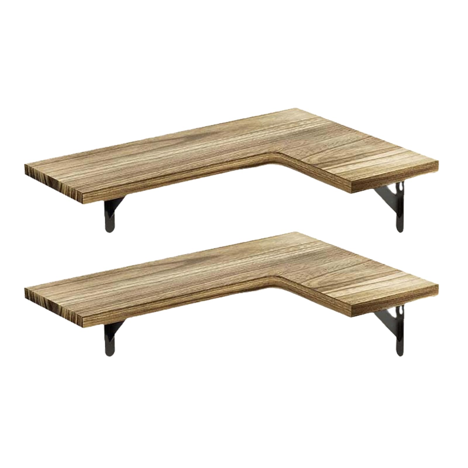 Buxuaaaa Wall Mount Floating Corner Shelves Decorative Corner Floating Shelves Sturdy Wood Wall Mount for Organizing Easy Install