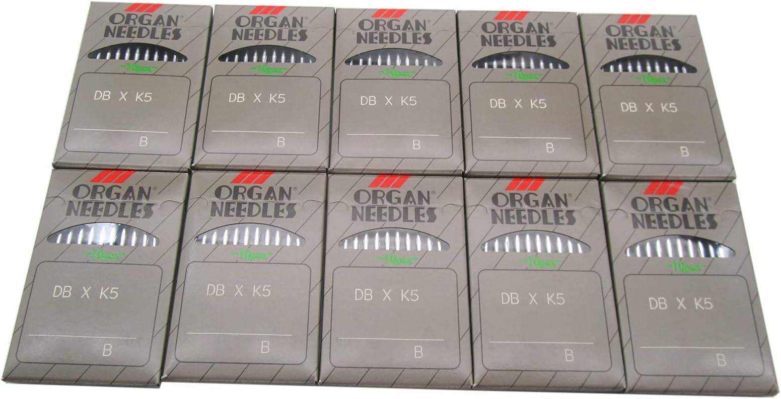 Organ Needle - 100 Organ DBXK5 Ball Point Needles Compatible with Tajima Barudan SWF Industrial Embroidery Machines (Size 75/11)