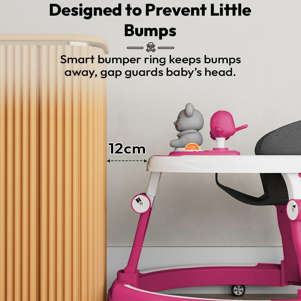 StarAndDaisy Baby Walkers for 9 Month+ Baby Boy Girl / 360° Walker for Kids with RGB Light, 7 Level Height Adjustment/Baby Walker with Switchable Food & Musical Toy Tray. 2