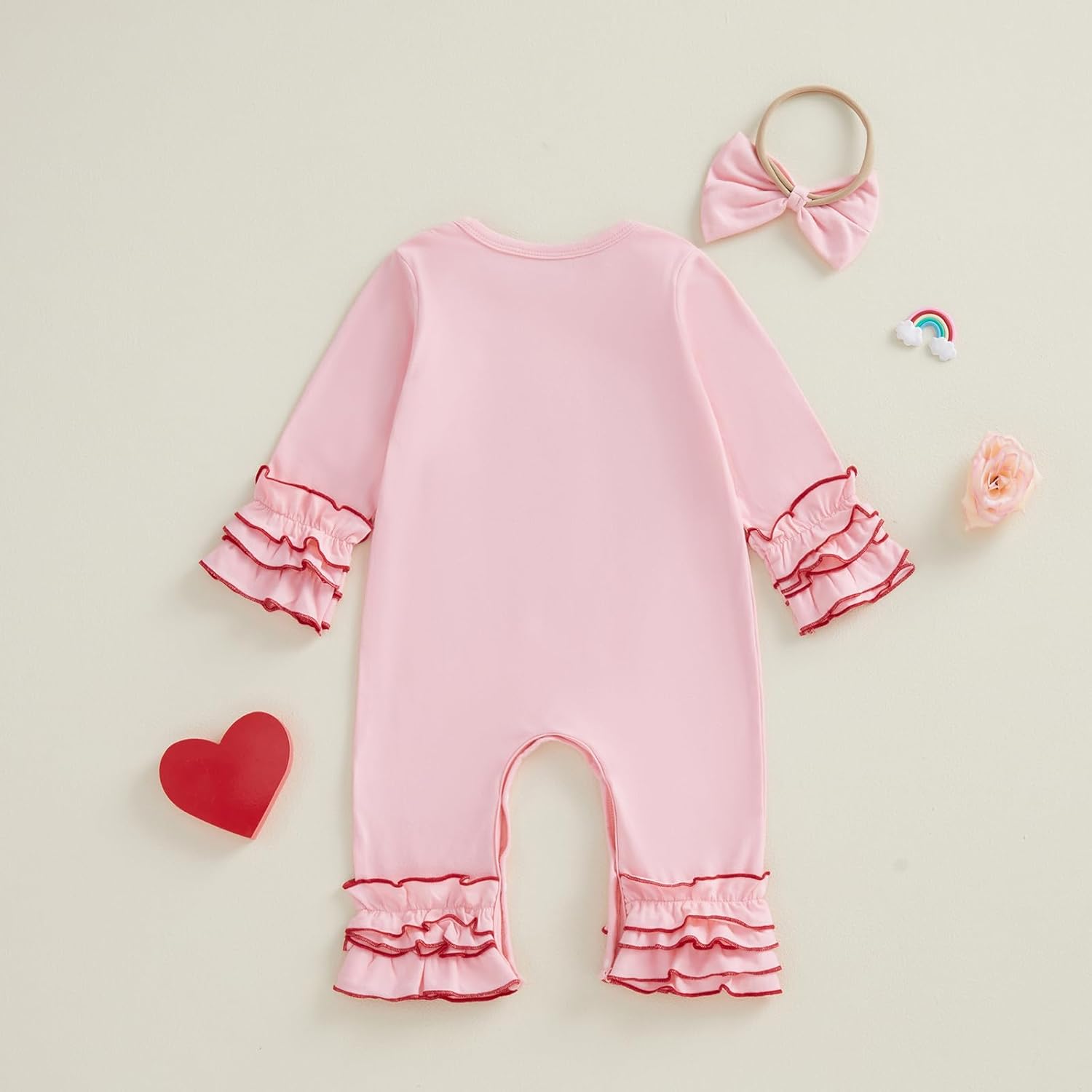 MoZiKQin My First St Patricks Day Baby Girl Outfit Clover Ruffle Romper Long Sleeve Tiered Jumpsuit Irish Baby Clothes - Image 7