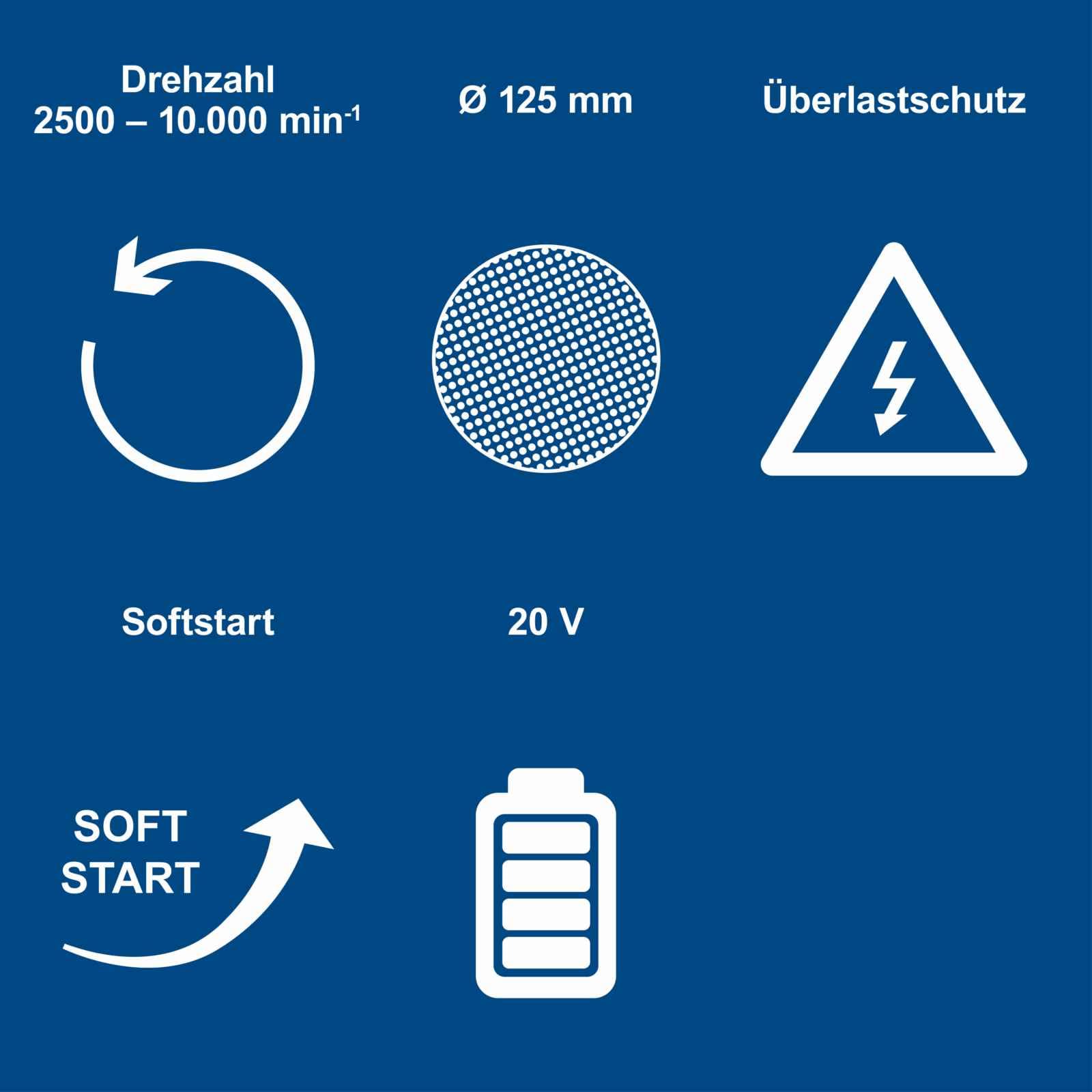 Scheppach Smerigliatrice angolare a batteria C-ATB15/1-X con valigetta e 15 dischi abrasivi, diametro disco 125 mm, velocità di rotazione 2500 - 10.000 min-1, avvio morbido e protezione da