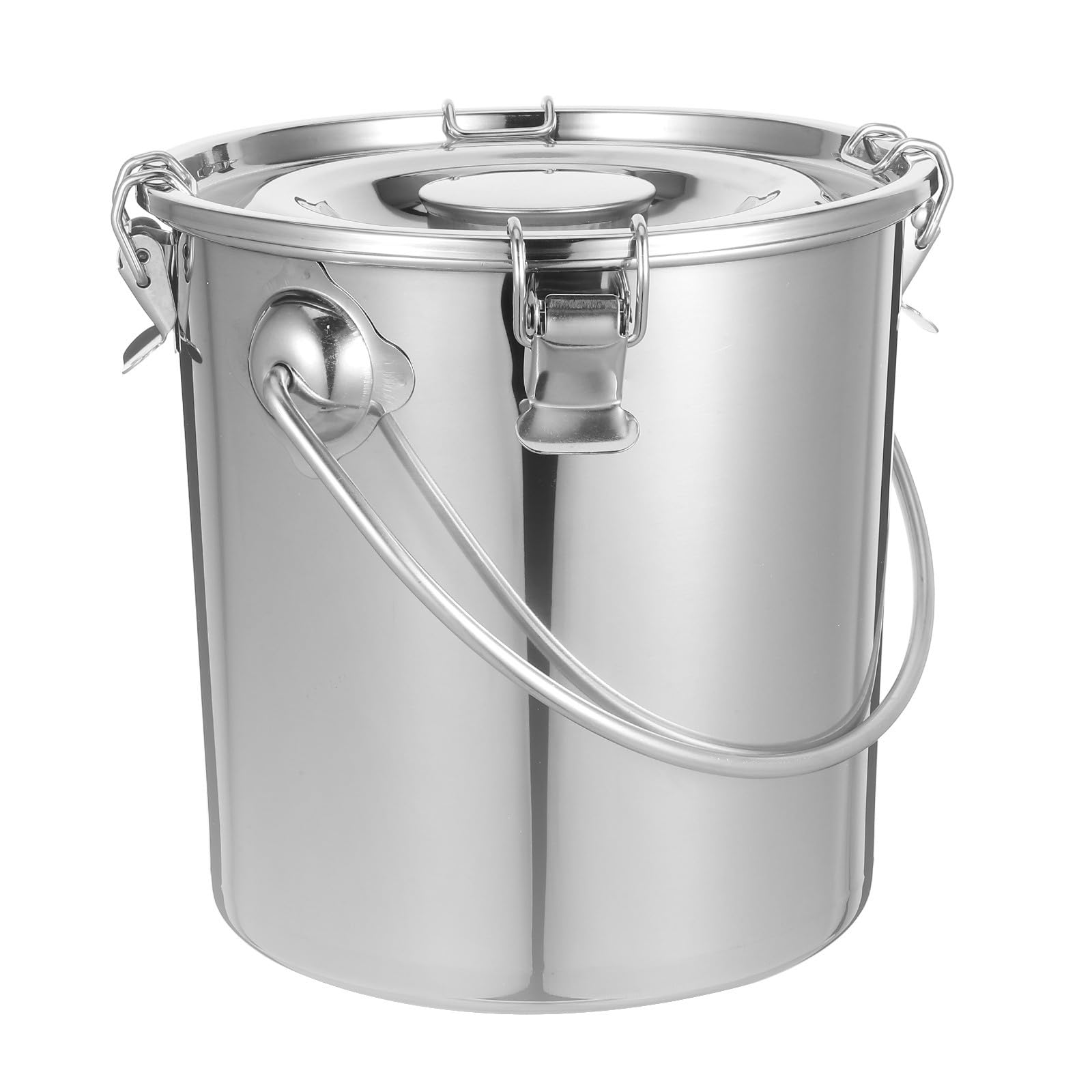 Mikikit Recipiente Contenedor Multiusos Hermético de 7l de Acero Inoxidable con Asa para Almacenamiento y Transporte de Leche y Alimentos en Catering y Picnic