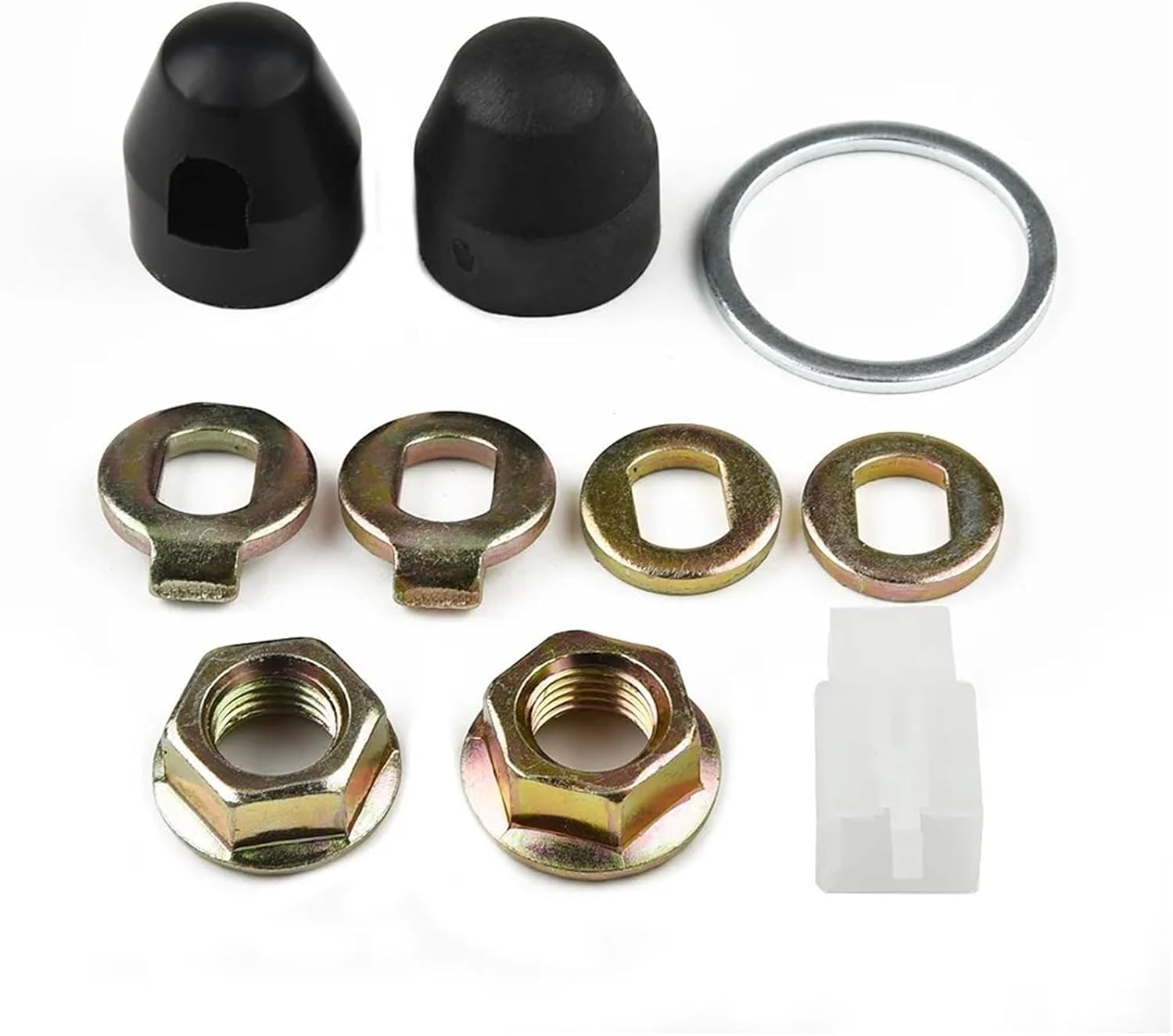 Torque Arm Conversion Kit 4sets E-Bike Hub Motor Axle M12/M14 Lock Nut&Washer&Spacer&Cover Shaft 500-5000W Motors Electric Bicycle Parts