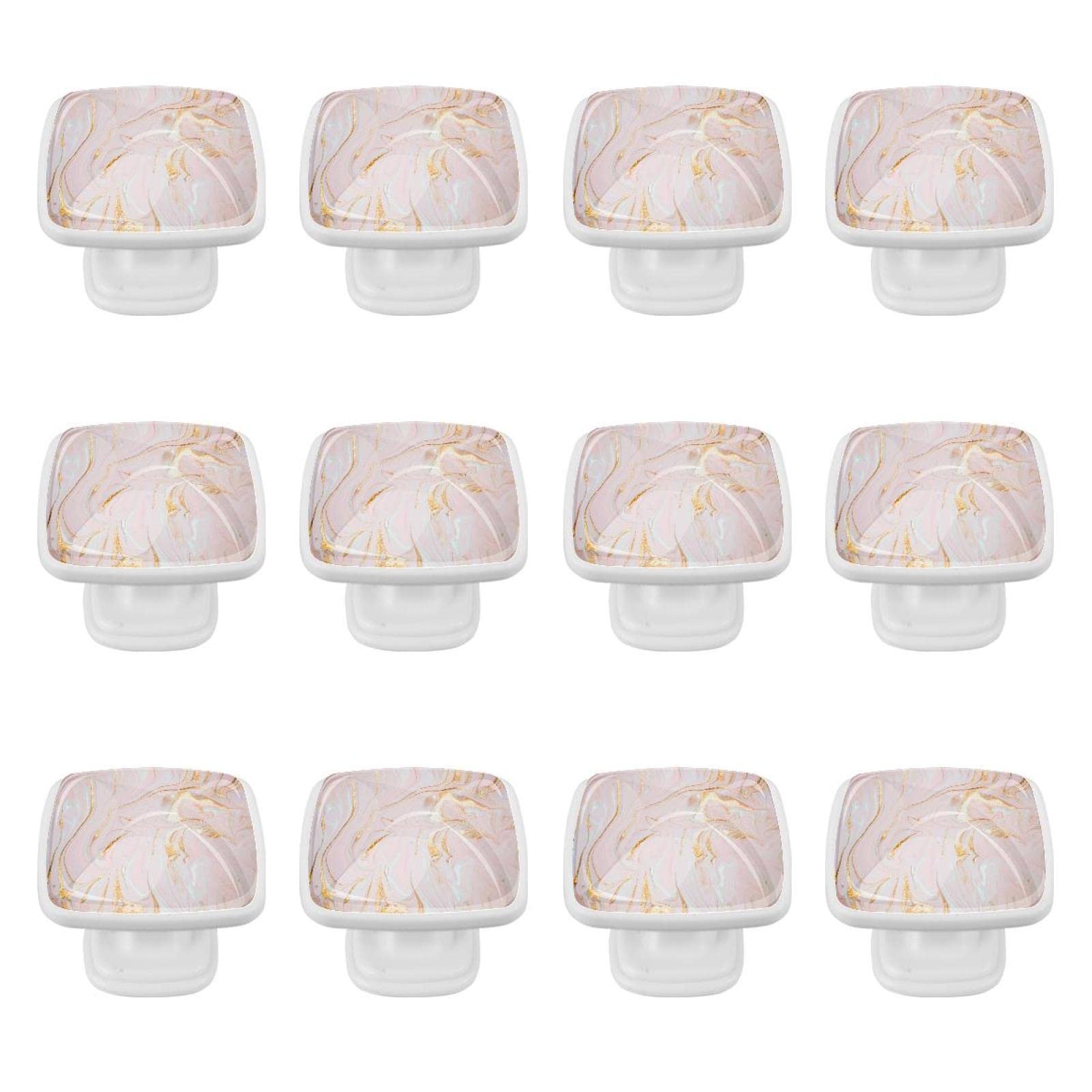Boutons de tiroir marbre rose doré pour relooker la commode