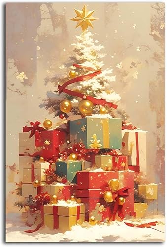 Miniatura 8 de NTEUMM Arte de Pared Navideño Decoración de Pared de Muñeco de Nieve Muñeco de Nieve en el Inodoro Imágenes Navideñas Decoraciones del Hogar Pintura