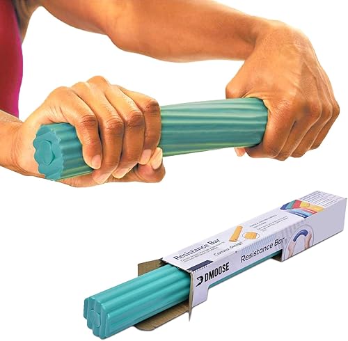 DMoose Flexbar for Physical Therapy Relieves Tendonitis Pain Improve Grip Strength Strong and Flexible Non-slip Grip Resistance Bar for Injury