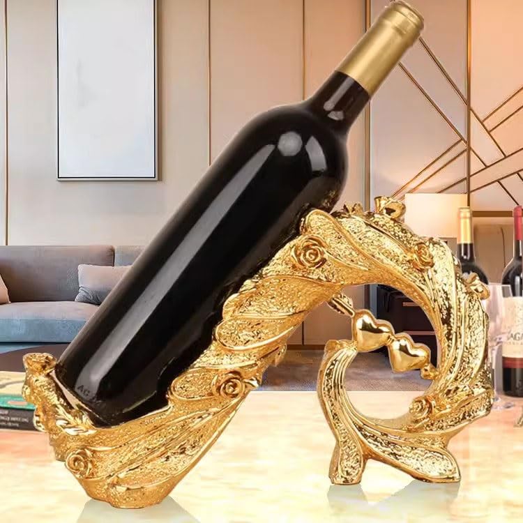 Półka do przechowywania Stojak na wino w kształcie pawia do salonu(Gold)