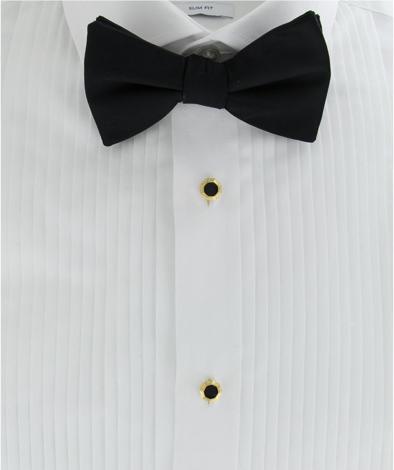Set 4 Shirt Studs Octagon Etched Black Gold Tone Push Through Buttons Mens 9.5mm Fashion Studs Trendy Accessories Stylish Additions Chic Details