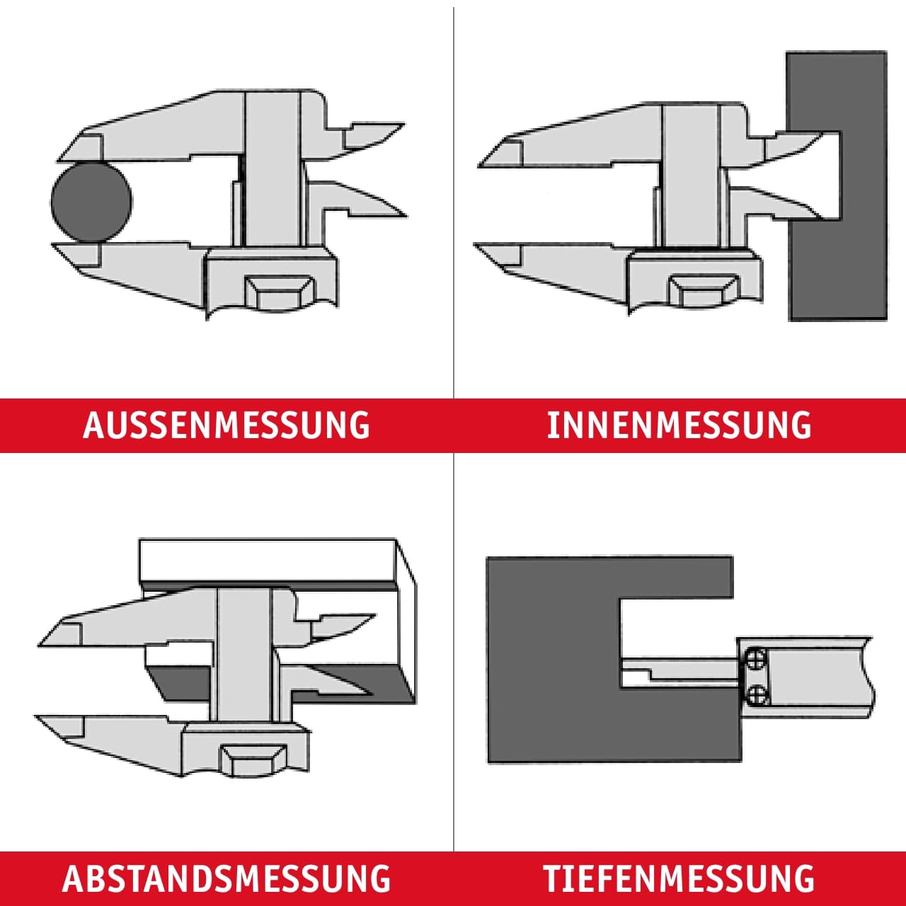 WALTER Schieblehre Digital, Messschieber Analog, Schieblehre, Messlehre, inkl. Knopfbatterie 3V, Edelstahl, spritzwasserfest, IP54 zertifiziert, LCD Display, Messbereich 0-150mm, inkl. Feineinstellrad