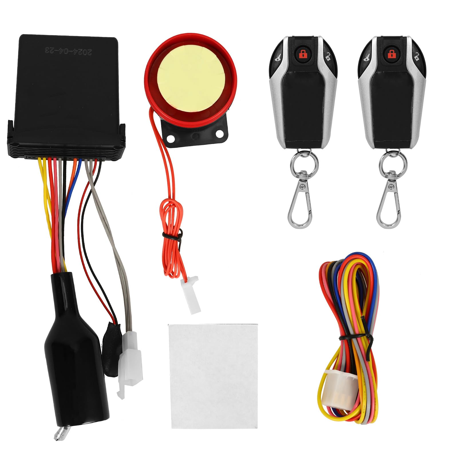 Operitacx Kit Antifurto per Moto Dispositivo di Allarme Bidirezionale, Avviamento Remoto, Blocco Automatico e Telecomando in Plastica, per Sicurezza Avanzata