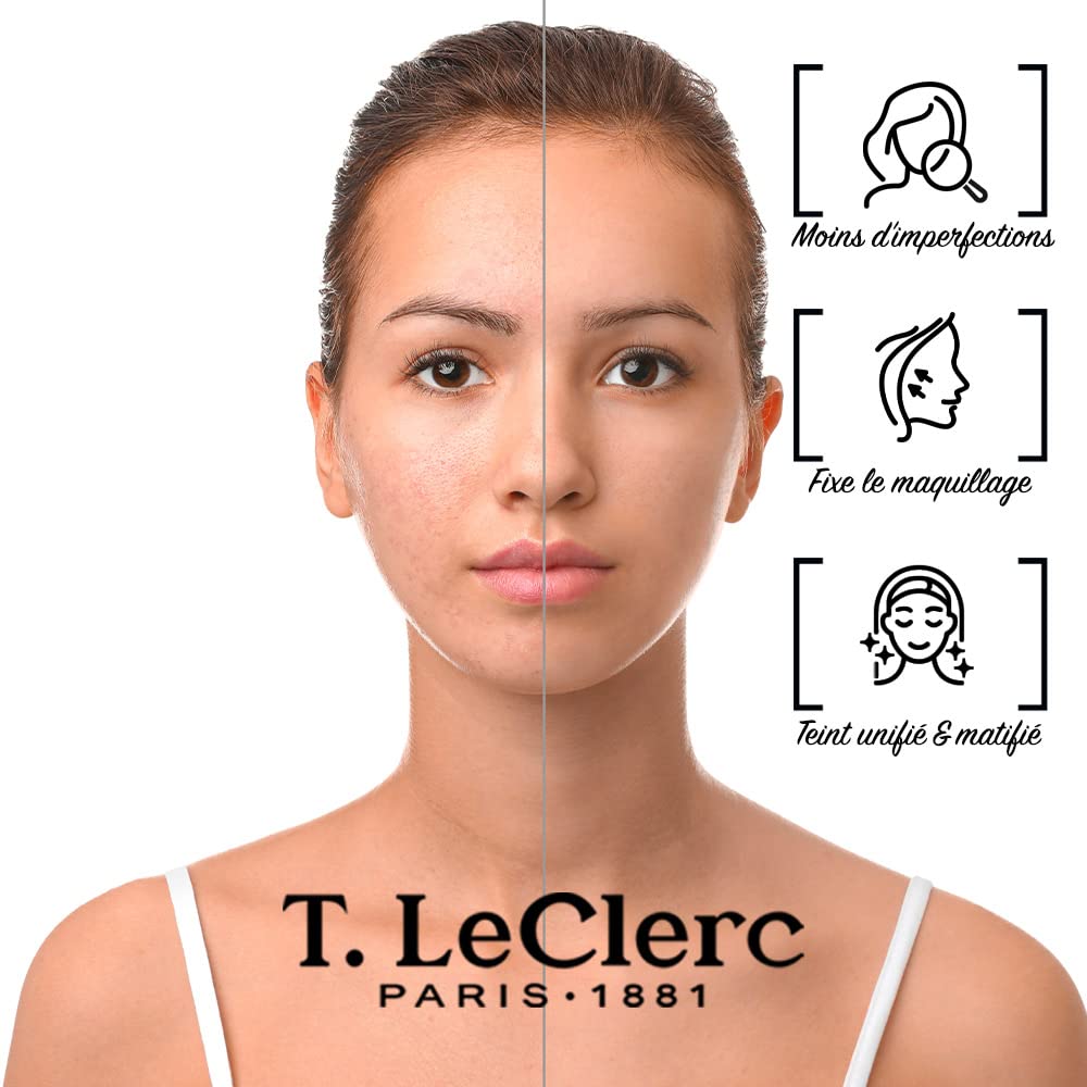 T. LeClerc - Poudre Compacte Dermophile - Teinte 07 Ambre - Made in France - Testée Sous Contrôle Dermatologique