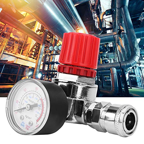 YUMILI Pressure Regulator Air Compressor, Pressure Regulator Switch Control Valve Gauge with Plug / Socket for Air Compressor - Image 4