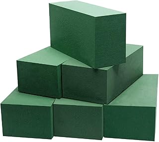 NKB Traders Wet Floral Foam Blocks Large Floral Bricks Flower Mud Foam Kit for Florist Floral Arrangement Green Styrofoam Dry or Wet - 9"L x 3.1"W x 4.3" H (Pack of 6)-picture-15