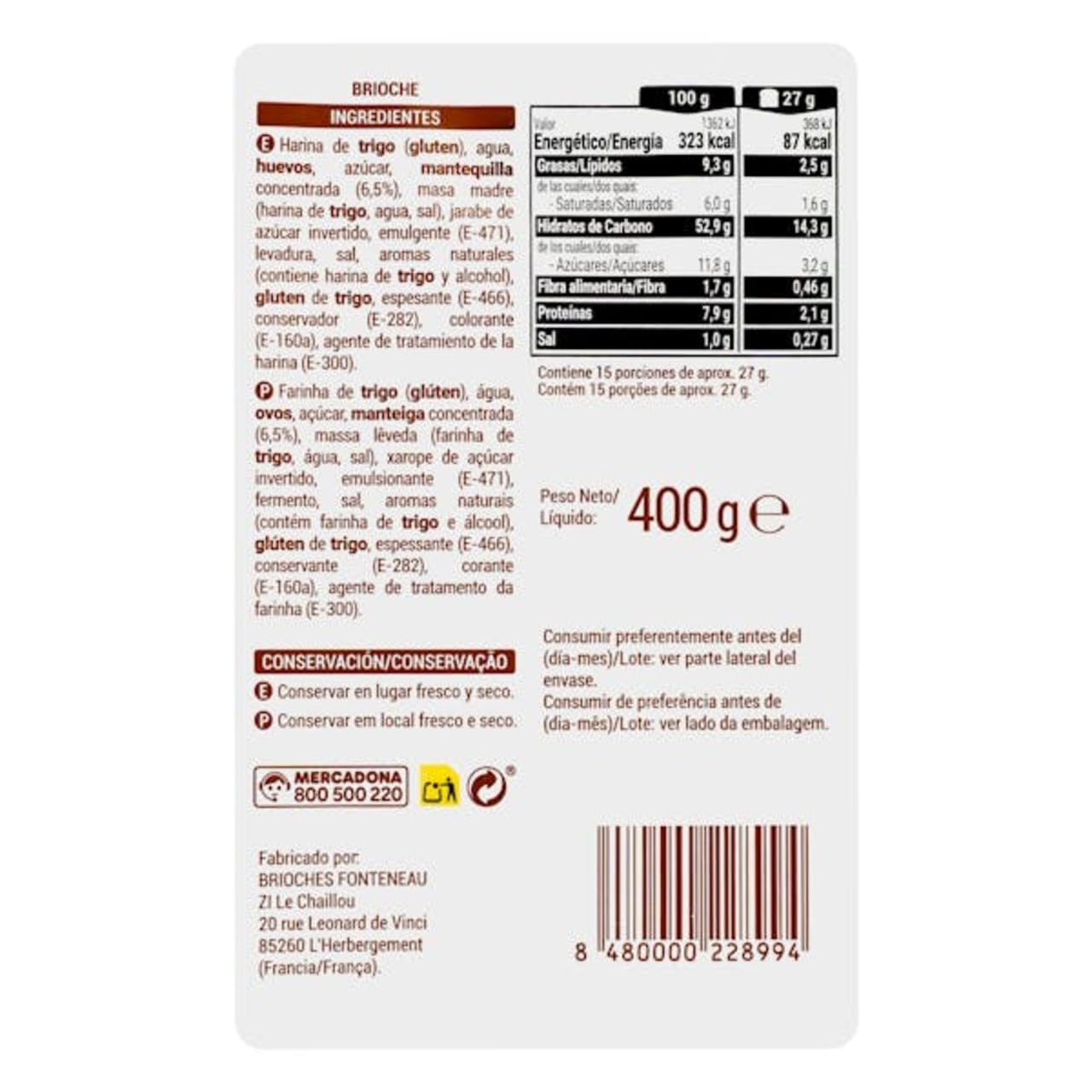 Brioche-Brot, 6er-Pack
