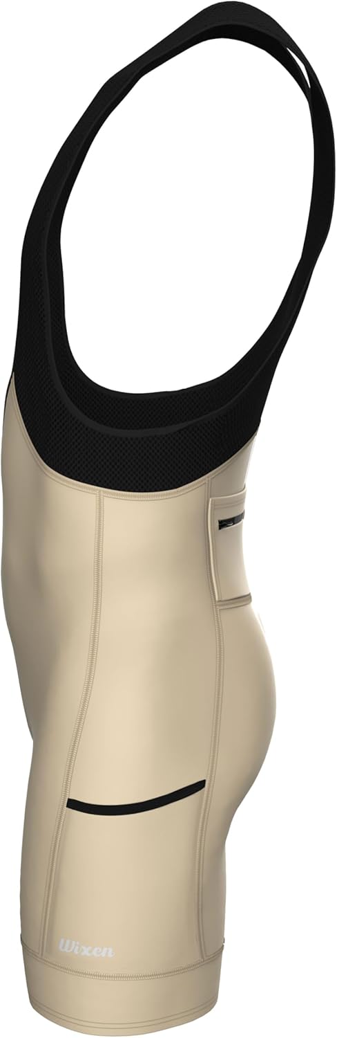 Wixen Elite Cycling Bib Shorts for Men Bicycle Bib Shorts Durable Performance Zipper Pocket