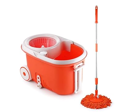 Sparkmate by Crystal PSM-096 Plastic Mop (Orange, 3-Pieces)