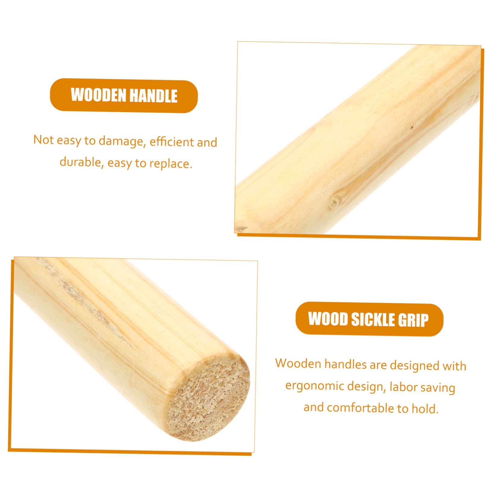 IMIKEYA Manici in Legno per Pala e Attrezzi da Giardino 4 Pezzi Sostituzione Impugnatura Leggera ed Ergonomica per Strumenti da Giardino Risparmio Lavoro
