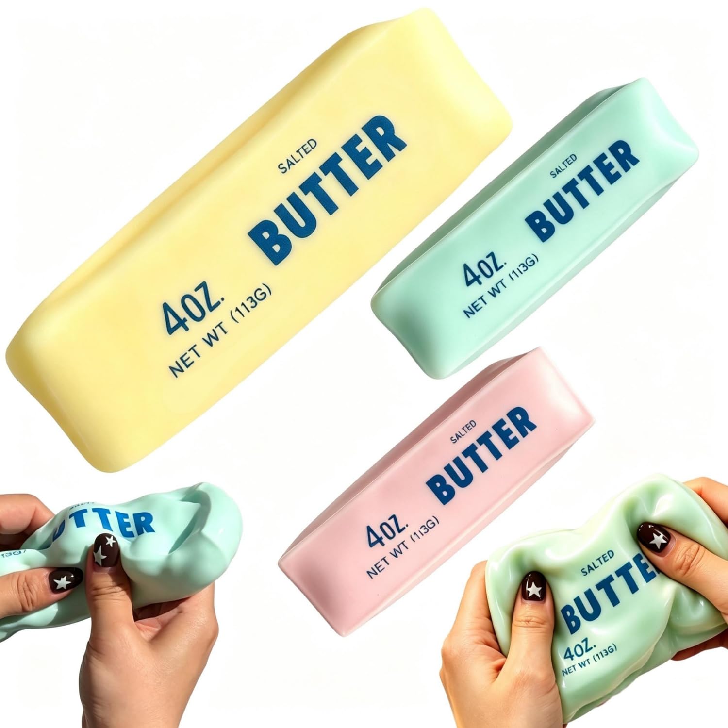 Crunchy Butter Squishy,ASMR Stress Ball with Colorful Beads Filling — image 1